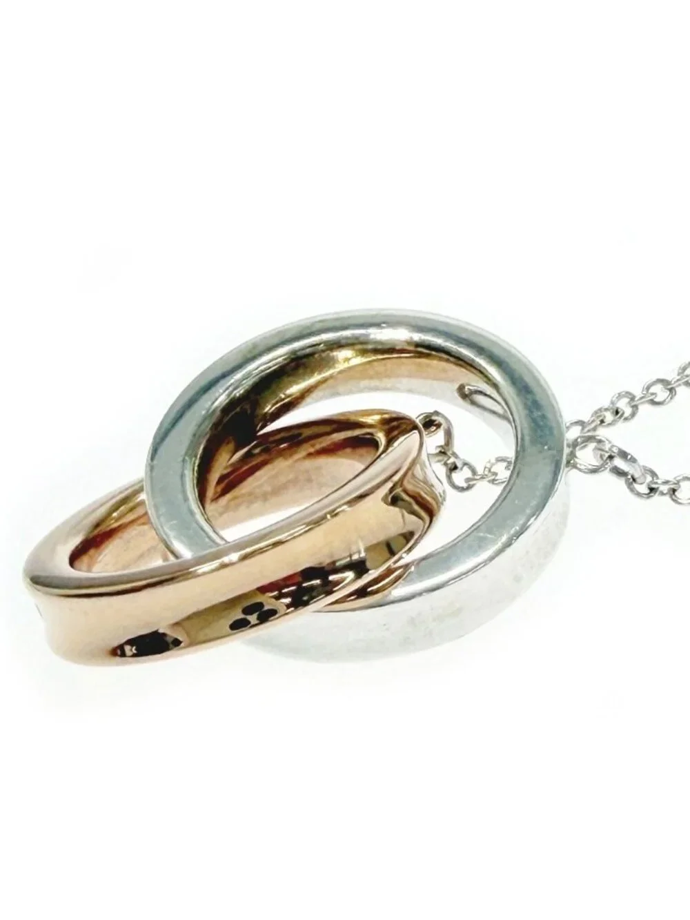 Tiffany & Co Silver Interlocking Circle Necklace 925 Meta